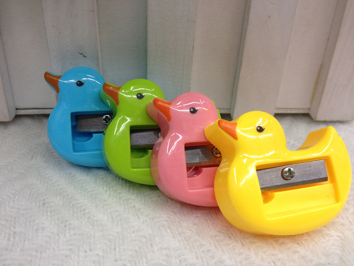 Cartoon duck pencil sharpener is small and cute Cartoon duck pencil sharpener is small and cute