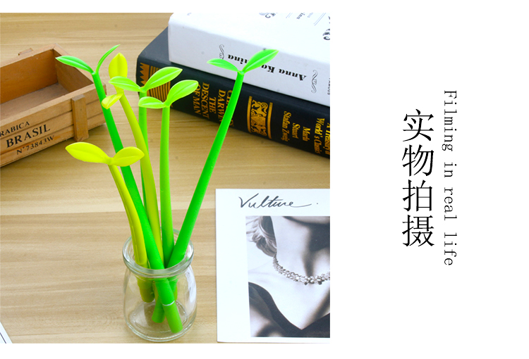 Japanese and Korean New Creative Clover Flower Artificial Flower Gel Pen Cute Refreshing Lucky Flower Student Stationery Japanese and Korean New Creative Clover Flower Artificial Flower Gel Pen Cute Refreshing Lucky Flower Student Stationery