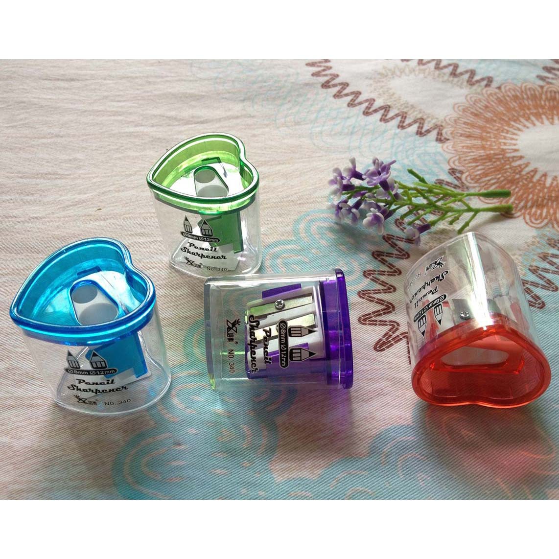 Plastic pencil sharpener hearts big hole pencil sharpener love pencil sharpener wholesale