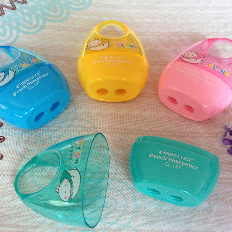 Handbag pencil sharpener double hole leather bag pencil sharpener pencil sharpener
