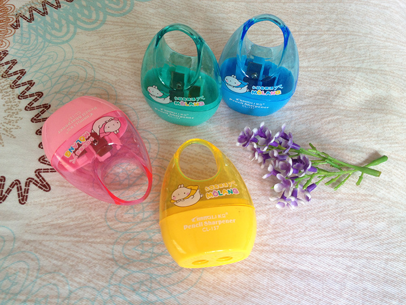 Handbag pencil sharpener double hole leather bag pencil sharpener pencil sharpener