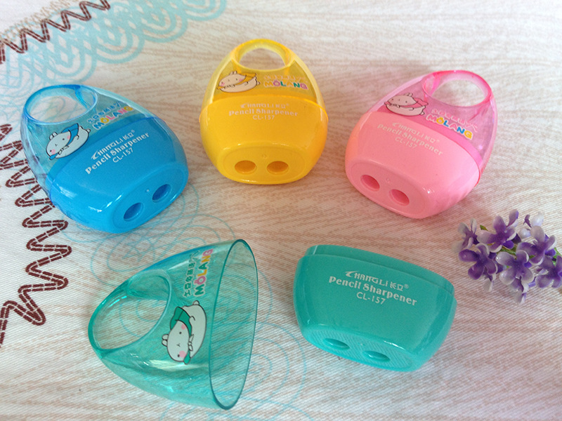 Handbag pencil sharpener double hole leather bag pencil sharpener pencil sharpener