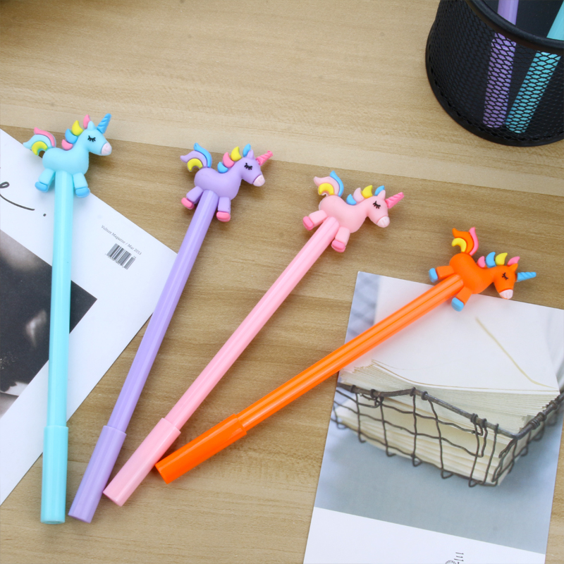 Japanese and Korean Creative New Creative Stationery Rainbow Unicorn Gel Pen Learning Stationery Wholesale Customizable Logo