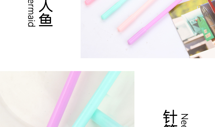 Creative New Cartoon Mermaid Gel Pen Cute Refreshing Black Gel Ink Pen Stationery Office Signature Pen Creative New Cartoon Mermaid Gel Pen Cute Refreshing Black Gel Ink Pen Stationery Office Signature Pen