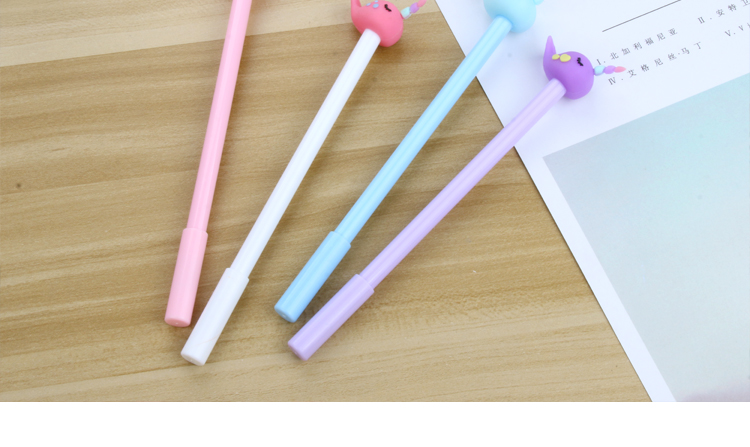 Korean Creative New Cartoon Single Horn Whale Black Gel Pen Student Studying Stationery Supplies Customizable Logo Korean Creative New Cartoon Single Horn Whale Black Gel Pen Student Studying Stationery Supplies Customizable Logo