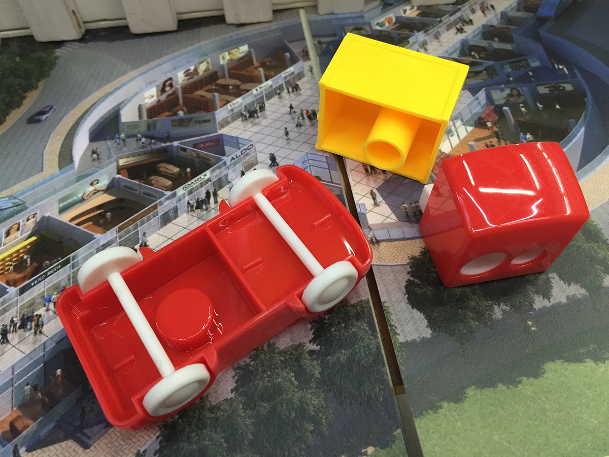 Cartoon DIY brick van car pencil sharpener with double hole pencil sharpener