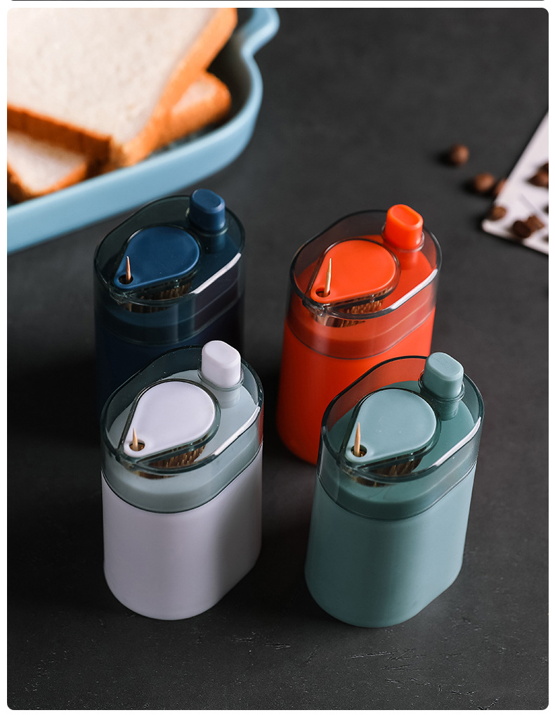 A2986 Creative Push-Type Automatic Toothpick Box Trending on TikTok Restaurant Pop-up Toothpick Holder Toothpick Holder Cans