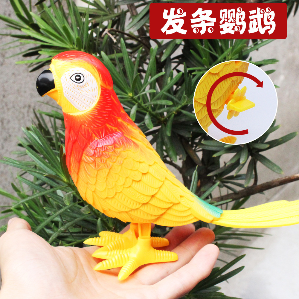 Wind-up Spring Parrot Christmas Children&#039;s Amusement Park Push Bird Toy Kindergarten Small Gift Gift Gift