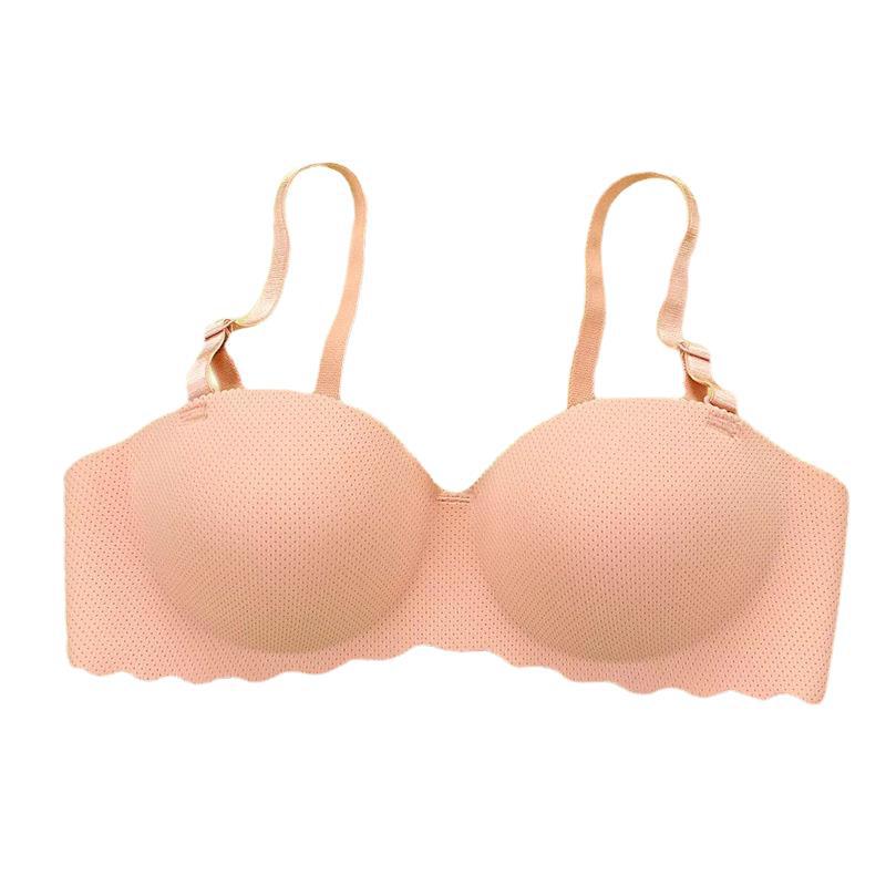 Cross-Border Hot Underwear Women&#039;s Pure Color Seamless One-Piece Bra Small Chest Push up Adjustment Comfortable Breathable Bra Suit