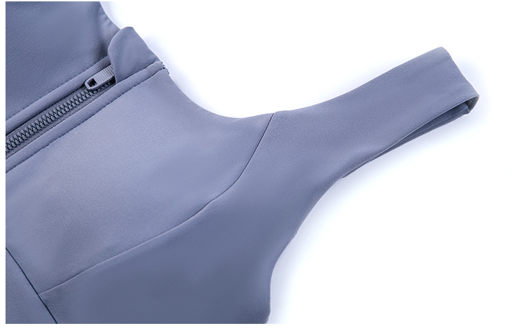 2021 Spring and Summer New Fashion All-Match Zipper Sports Underwear Women's Gather Shockproof Push up Accessory Breast Push up Sports Bra