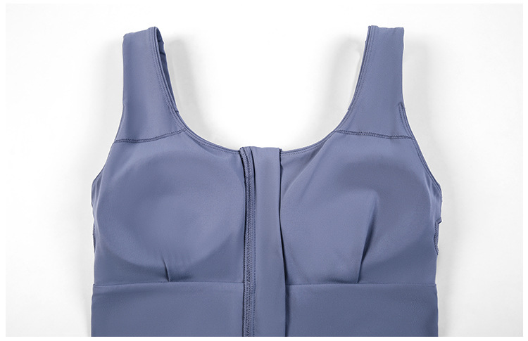 2021 Spring and Summer New Fashion All-Match Zipper Sports Underwear Women's Gather Shockproof Push up Accessory Breast Push up Sports Bra