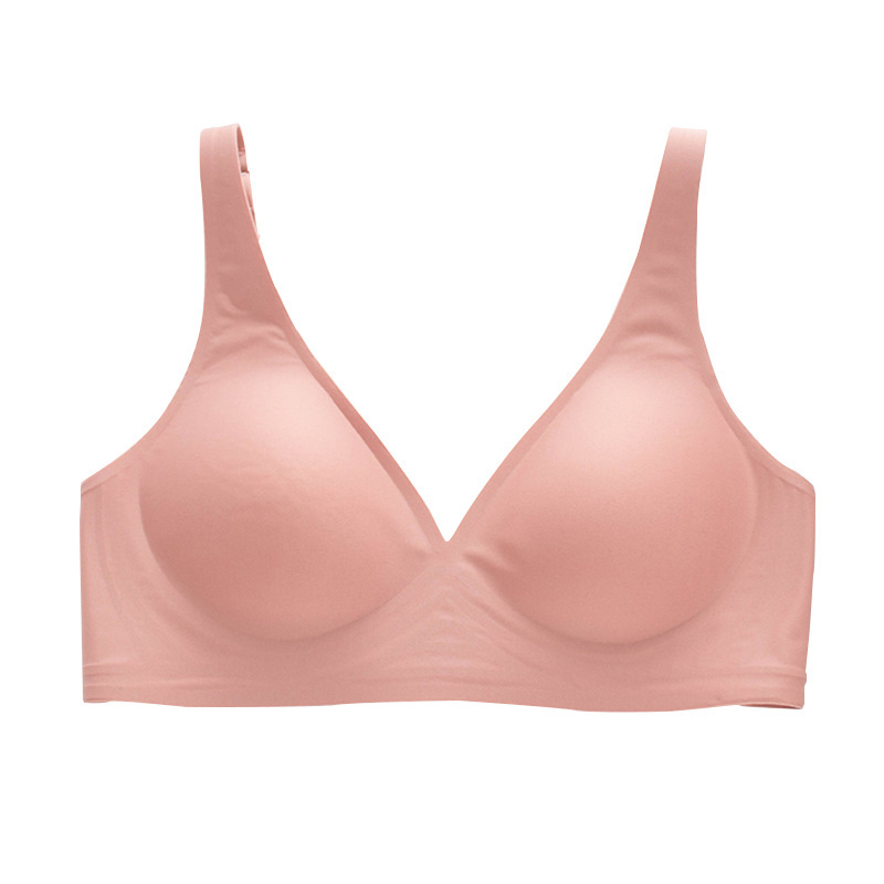 Seamless Latex Underwear for Women Wireless Thin Comfortable Small Chest Push up Ubra Muscle Jelly Underwear Bra Wholesale