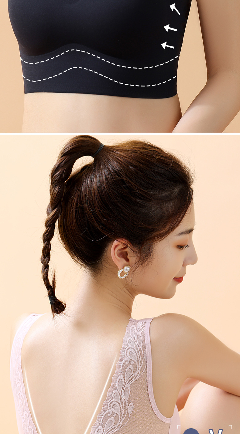 Large Size Latex Underwear Women's Beautiful Back Lace Wireless Bra Big Chest Show Small and Thin Push up Women's Bra Wholesale Large Size Latex Underwear Women's Beautiful Back Lace Wireless Bra Big Chest Show Small and Thin Push up Women's Bra Wholesale