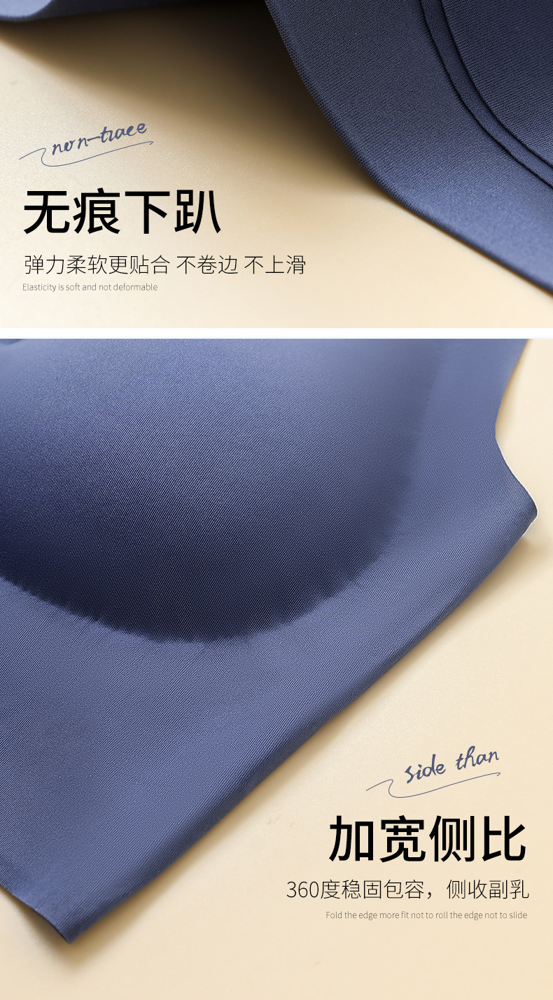 Large Size Latex Underwear Women's Beautiful Back Lace Wireless Bra Big Chest Show Small and Thin Push up Women's Bra Wholesale Large Size Latex Underwear Women's Beautiful Back Lace Wireless Bra Big Chest Show Small and Thin Push up Women's Bra Wholesale