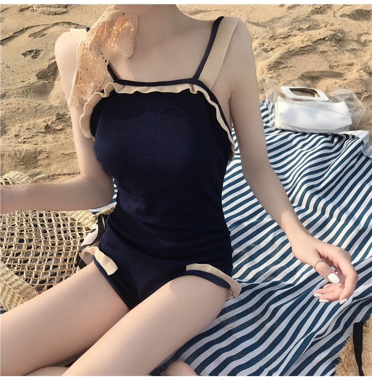 Sexy Swimsuit Women's Korean Ins Style Fairy Style Conservative Cover Belly Thin Bear Back Small Breast Push up Hot Spring Swimwear Sexy Swimsuit Women's Korean Ins Style Fairy Style Conservative Cover Belly Thin Bear Back Small Breast Push up Hot Spring Swimwear