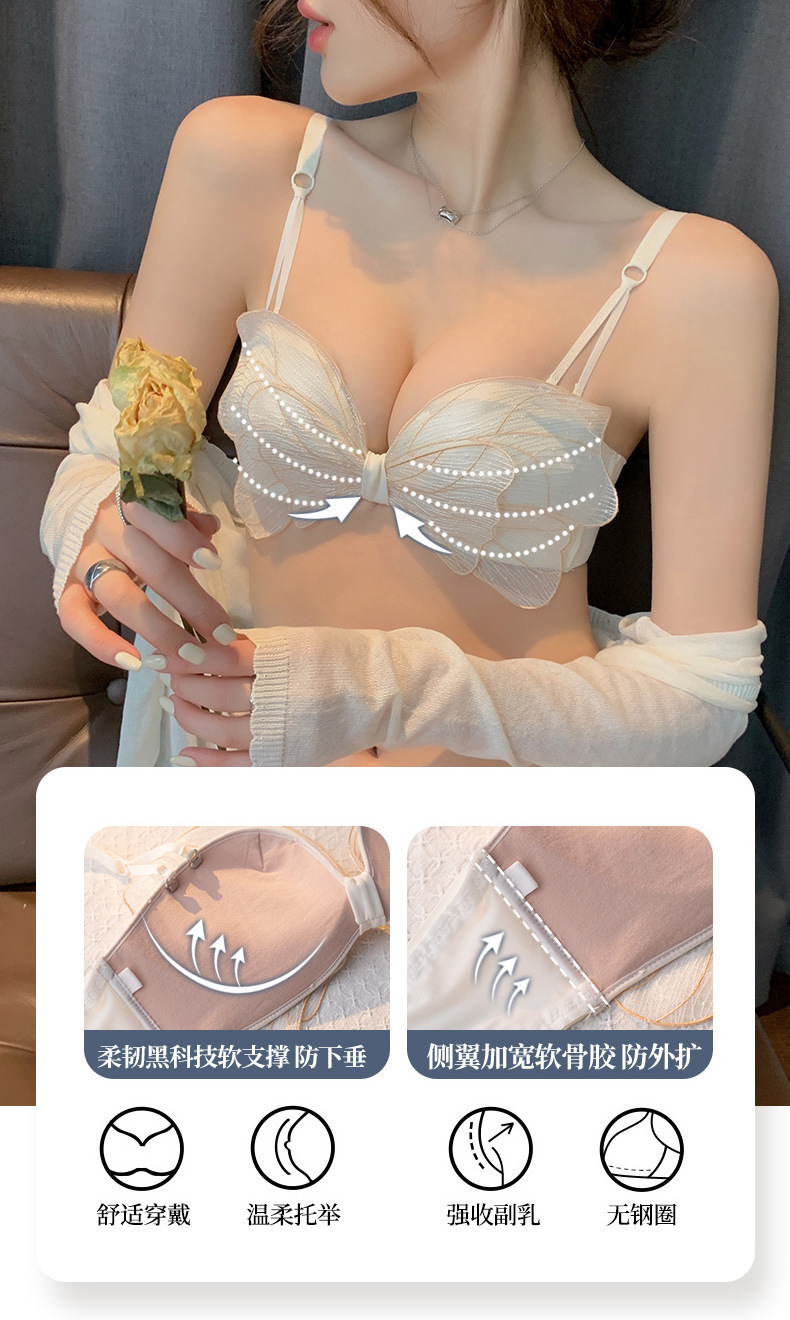 Japanese Bow Push up Underwear Women's Sexy Wireless Adjustable Small Breast Push up Push up Lace Bra Tube Top Japanese Bow Push up Underwear Women's Sexy Wireless Adjustable Small Breast Push up Push up Lace Bra Tube Top
