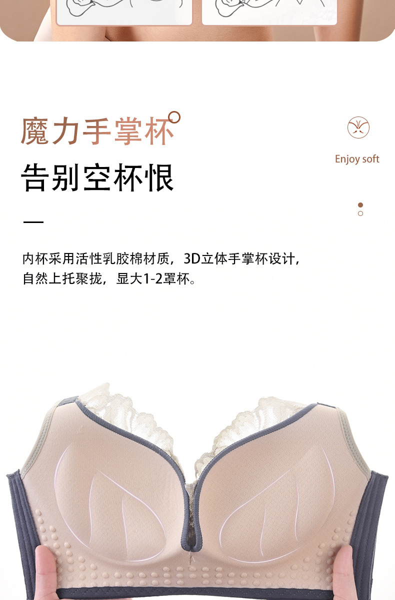 2022 Spring and Summer New Bra Adjustable Accessory Breast Push up Bra Lady Sexy Small Chest Special Gathered Lace Underwear