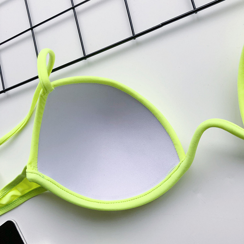Europe and America Cross Border Swimsuit Hard Cup Push up Bikini AliExpress New One-Piece Steel Support Swimsuit 76341