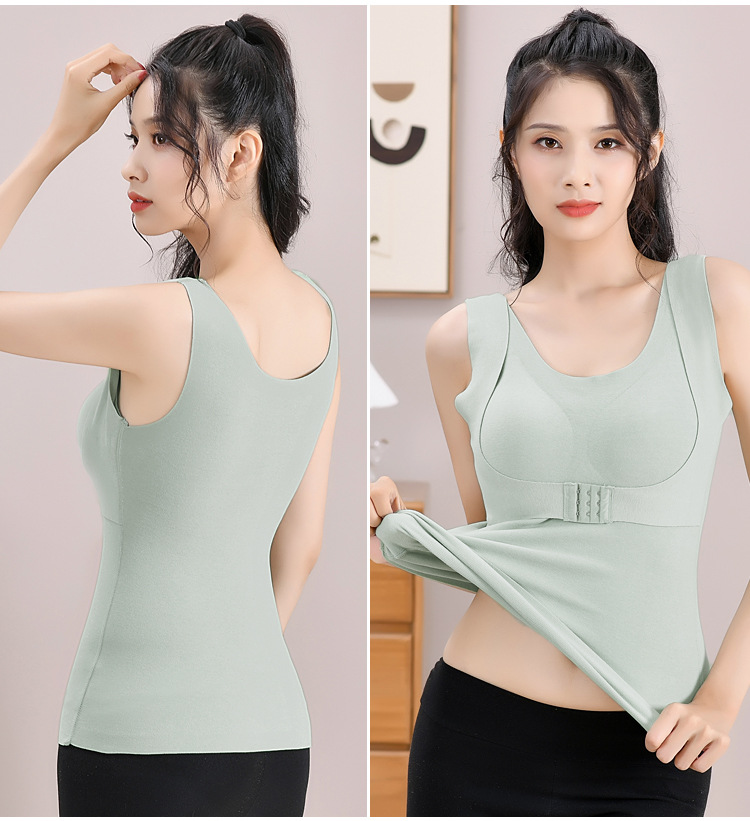 Autumn and Winter Dralon Traceless Thermal Thermal Vest Women's Thickened Push up Slim Bottoming Shirt Underwear Autumn and Winter Dralon Traceless Thermal Thermal Vest Women's Thickened Push up Slim Bottoming Shirt Underwear