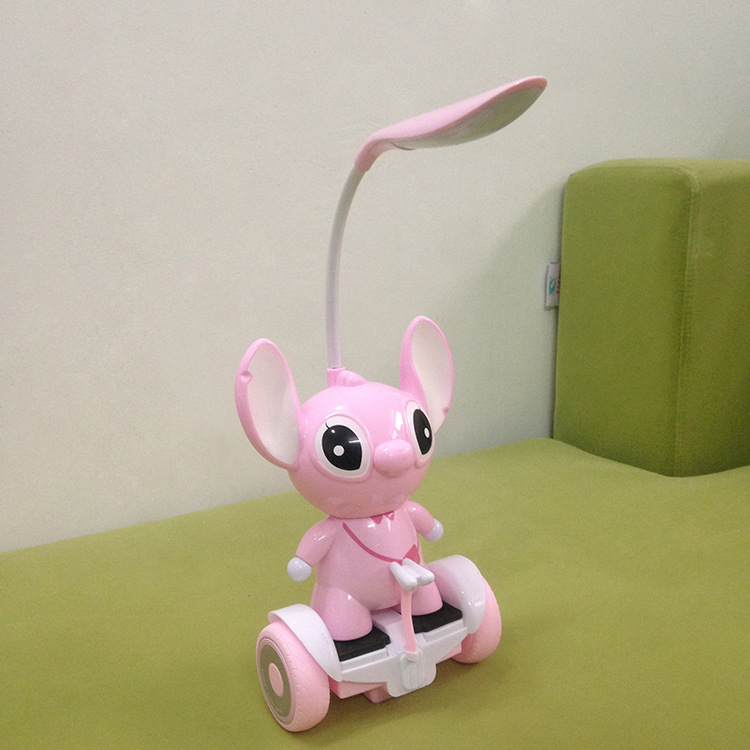 Cartoon balance car LED lamp button small night lamp stitch strobe free eye protection energy-saving USB connector