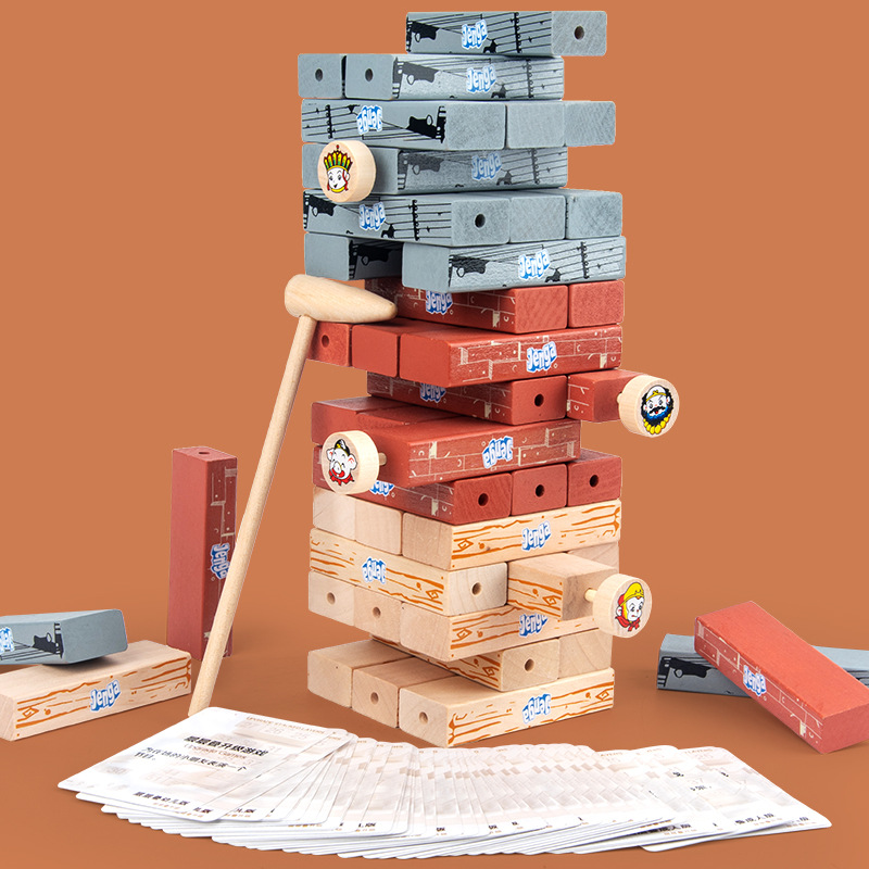 Balance Jenga Jenga Tower Layered High Children&#039;s Intelligence Parent-Child Toys Bottom Drawing Adult Table Game