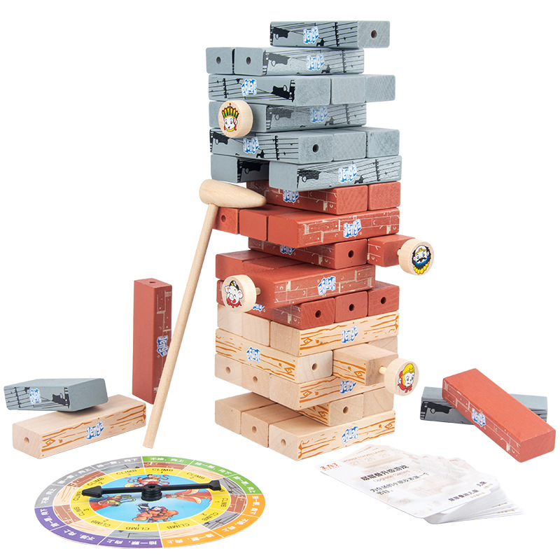 Balance Jenga Jenga Tower Layered High Children&#039;s Intelligence Parent-Child Toys Bottom Drawing Adult Table Game