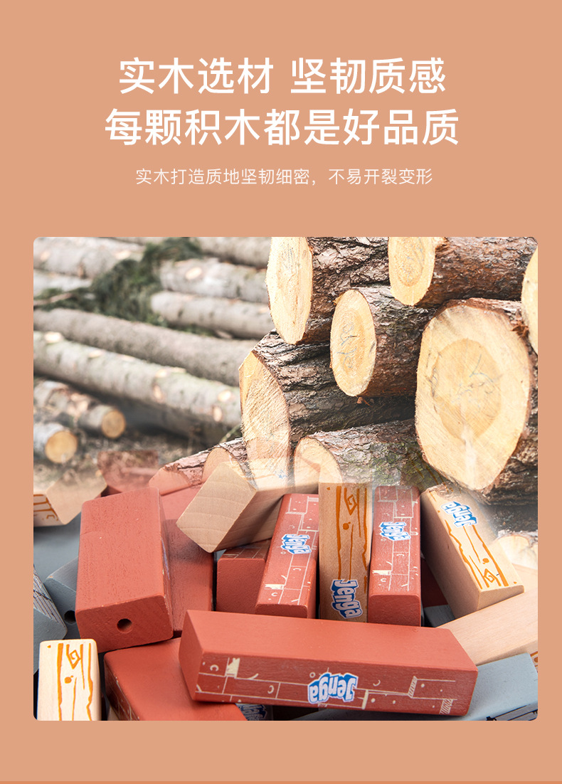 Balance Jenga Jenga Tower Layered High Children's Intelligence Parent-Child Toys Bottom Drawing Adult Table Game Balance Jenga Jenga Tower Layered High Children's Intelligence Parent-Child Toys Bottom Drawing Adult Table Game