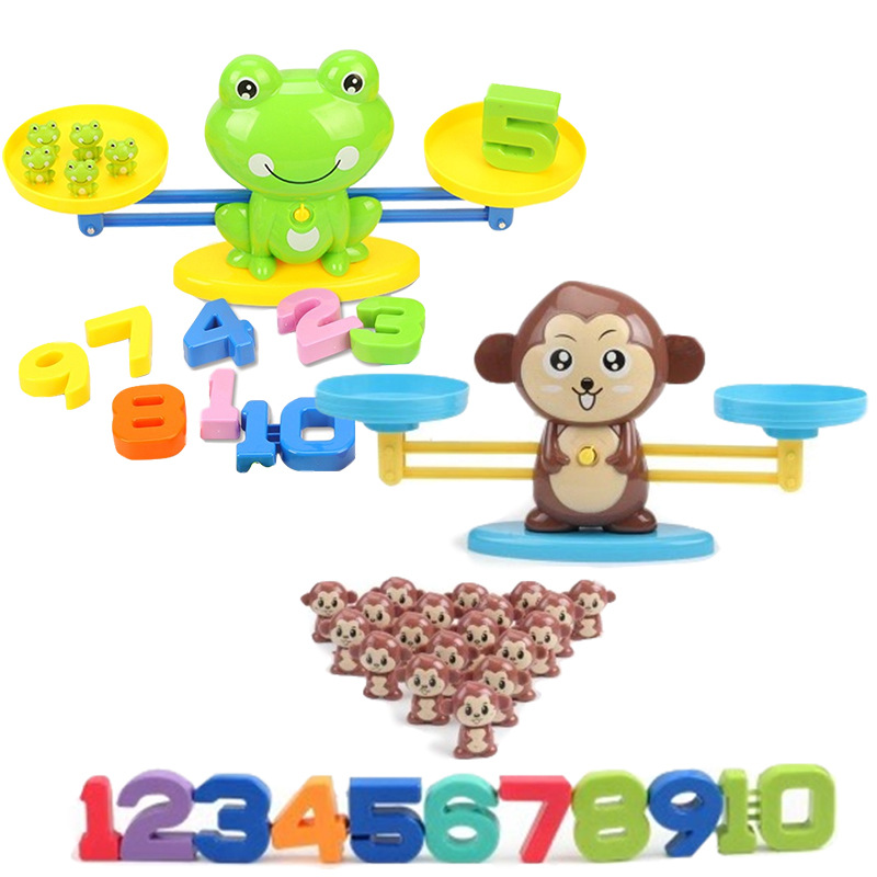 Early Education Balance Frog Digital Enlightenment Addition and Subtraction Balance Monkey Toy One Piece Dropshipping