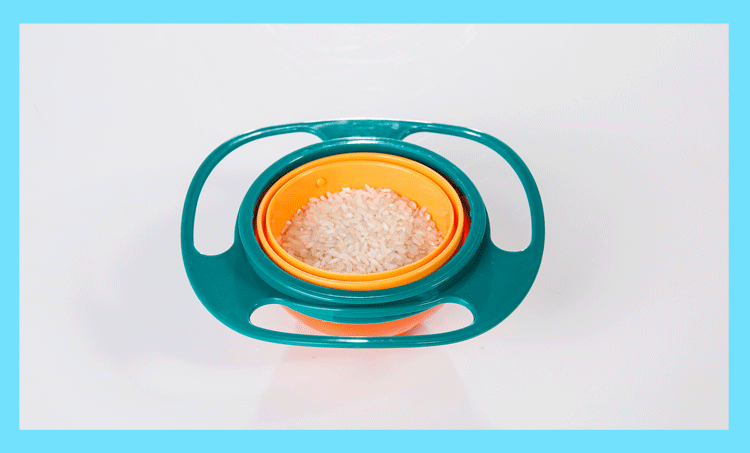 Universal Gyro Bowl Children's Bowl 360 Degree Rotating Balance Bowl Bowl Bowl UFO Bowl Baby Bowl
