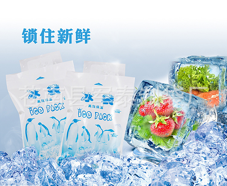 Refrigerated Food Cold Compress Fruit Seafood Aquatic Fresh Express Ice Pack Extra Thick Retain Freshness Ice Bag