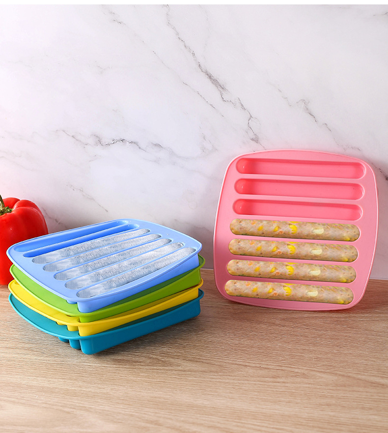 Homemade DIY Silicone Ice Tray Molded Silicone Sausage Ham Hot Dog Mold Finger Cookie Cutter Ice Making Baking Mold