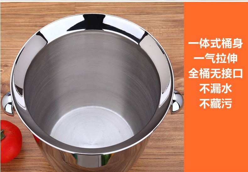 Stainless Steel Horn Champagne Bucket Hammer Pattern Champagne Barrel-Type Red Wine Barrel Hotel Bar KTV Ice Bucket