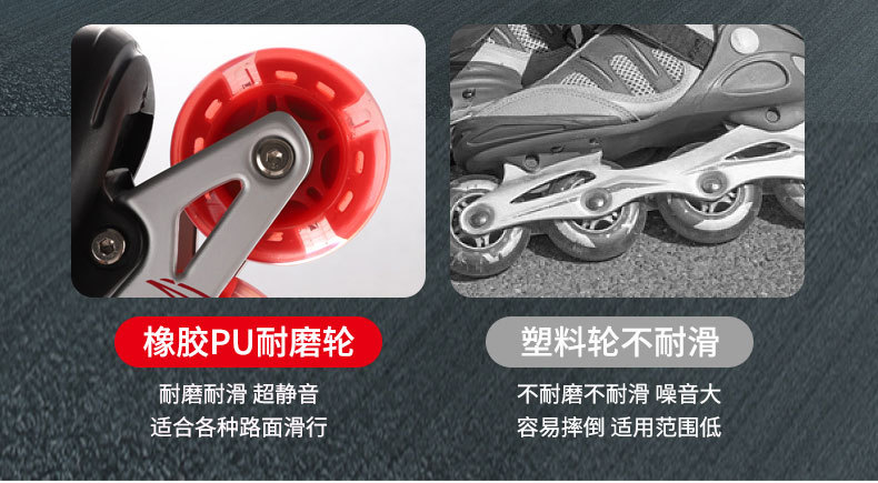 Children's 8pu Flash Adjustable Skates Men's and Women's The Skating Shoes Straight Speed Skating Roller Skates Fashion Roller Skates