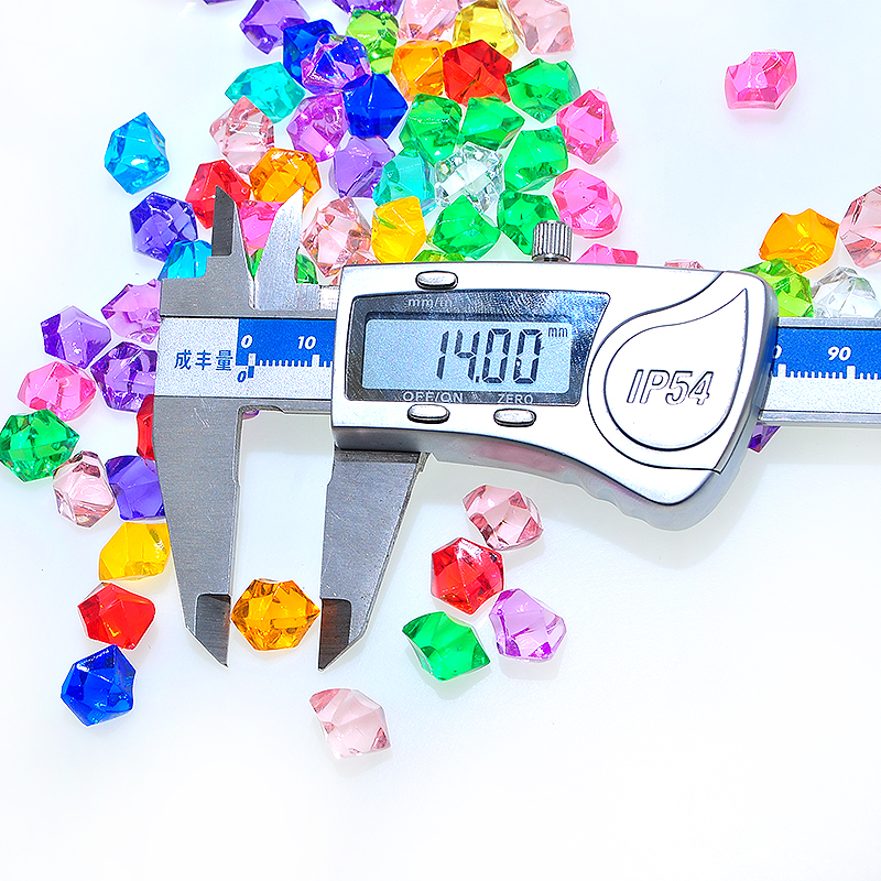 Factory Direct 14mm Acrylic Gravel Head Ice Cube Colorful Crystal Gem PS Plastic Artificial Simulation Scattered Beads