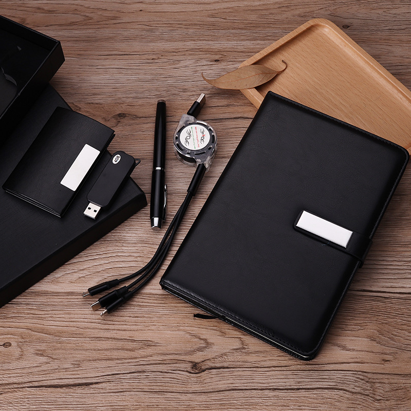 Notepad Set Business Card Case Gift Practical U Disk Gift Company Business Gift Data Cable Gift Set