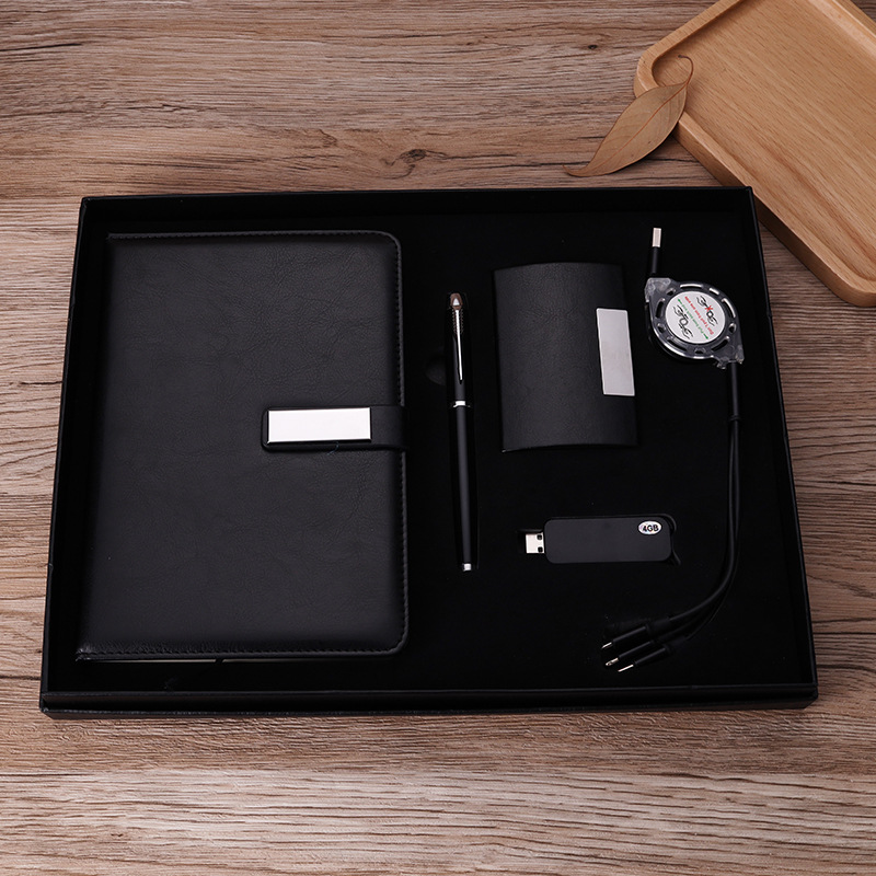 Notepad Set Business Card Case Gift Practical U Disk Gift Company Business Gift Data Cable Gift Set