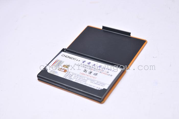 "Factory direct" leather card case KH-9811 series metal stainless steel stylish business card cases