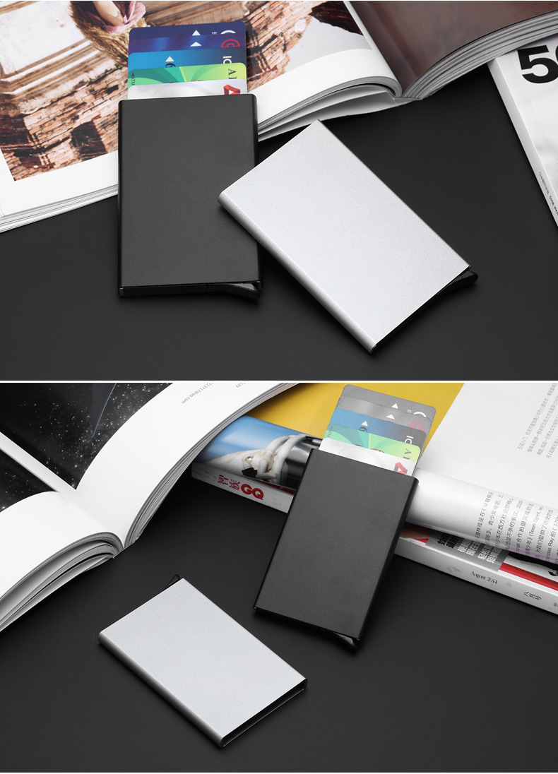 Factory Supply Aluminum Card Case Bank Card Credit Card Box Business Card Box Metal Cartridge Aluminum Alloy Card Box