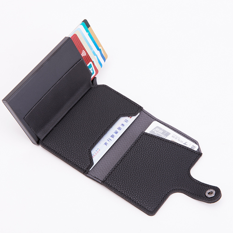 Antimagnetic credit card shield RFID anti-theft swipe case automatic spring card type metal aluminum wallet card case Antimagnetic credit card shield RFID anti-theft swipe case automatic spring card type metal aluminum wallet card case