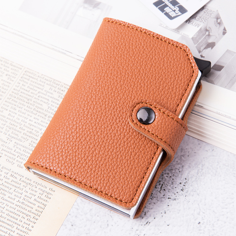 Antimagnetic credit card shield RFID anti-theft swipe case automatic spring card type metal aluminum wallet card case Antimagnetic credit card shield RFID anti-theft swipe case automatic spring card type metal aluminum wallet card case
