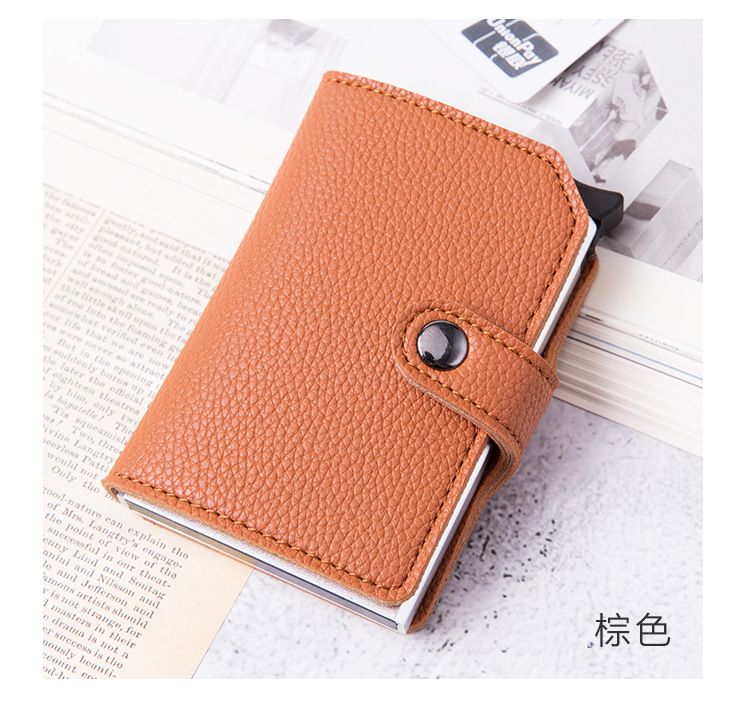 Antimagnetic credit card shield RFID anti-theft swipe case automatic spring card type metal aluminum wallet card case Antimagnetic credit card shield RFID anti-theft swipe case automatic spring card type metal aluminum wallet card case