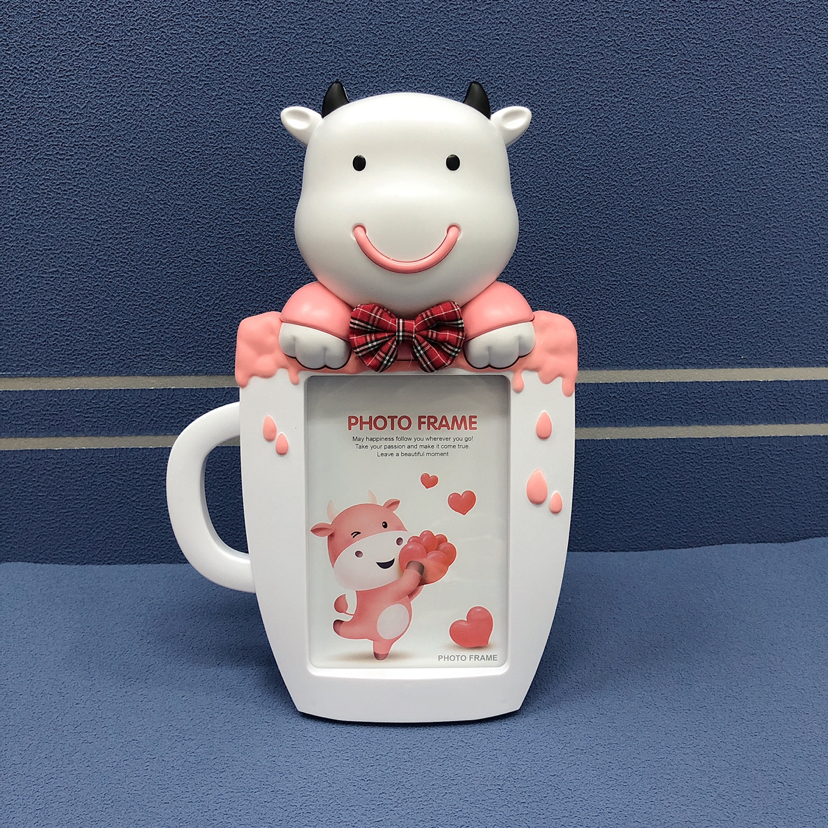 Children&#039;s Photo Frame Haotao Photo Frame HT-TF1135 Water Cup Cute Cow 6-Inch (3 Colors)