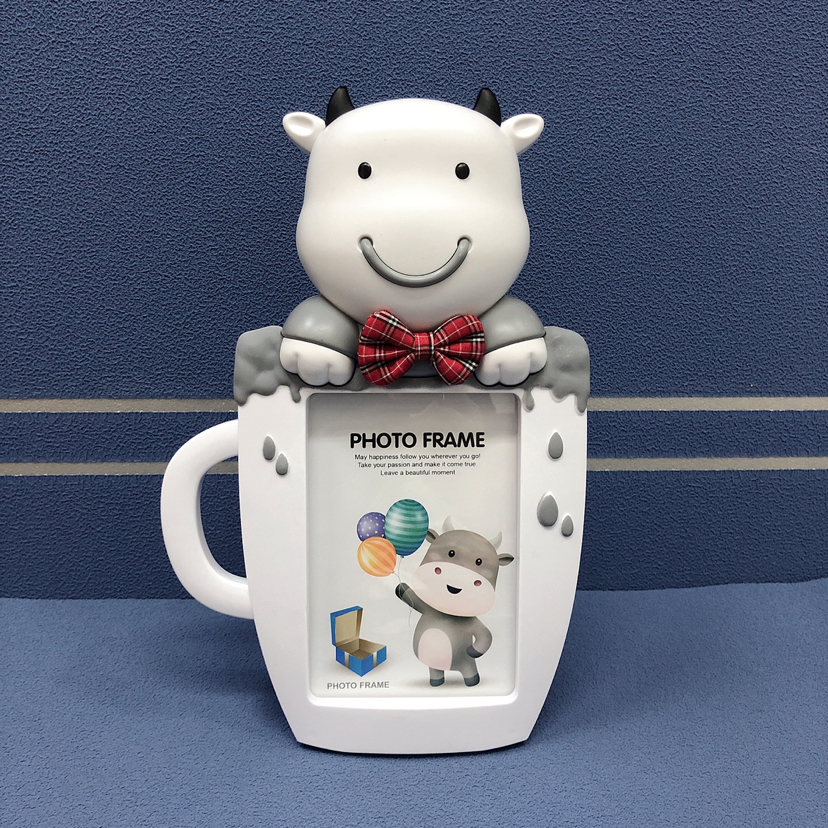 Children's Photo Frame Haotao Photo Frame HT-TF1135 Water Cup Cute Cow 6-Inch (3 Colors)