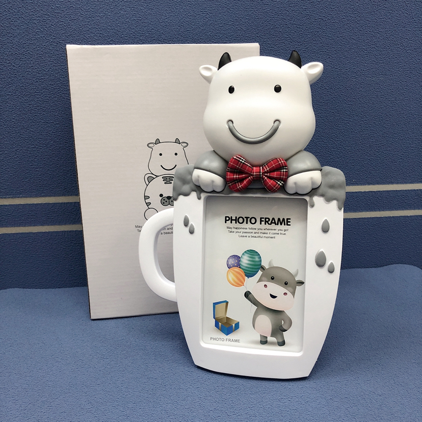 Children's Photo Frame Haotao Photo Frame HT-TF1135 Water Cup Cute Cow 6-Inch (3 Colors)