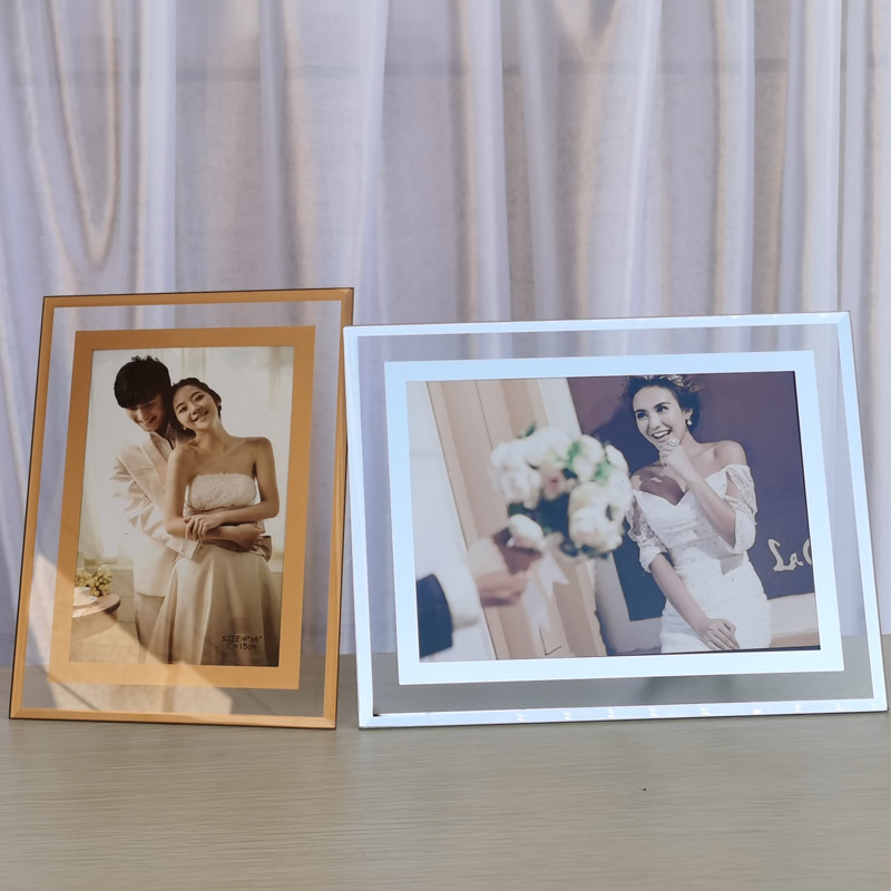 Bilateral A4 certificate frame glass crystal photo frame 6-inch 7-inch 8-inch 10 wedding dress decoration scenic spot travel LOGO customization