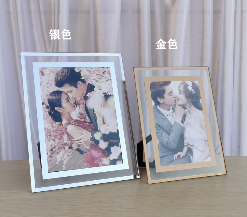 Bilateral A4 certificate frame glass crystal photo frame 6-inch 7-inch 8-inch 10 wedding dress decoration scenic spot travel LOGO customization Bilateral A4 certificate frame glass crystal photo frame 6-inch 7-inch 8-inch 10 wedding dress decoration scenic spot travel LOGO customization