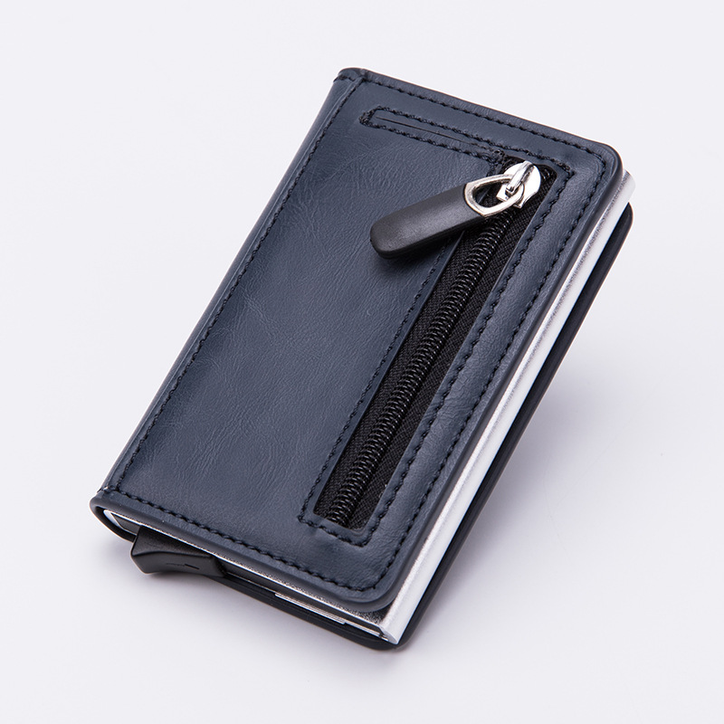 Anti-Theft Antimagnetic Card Case Aluminum Alloy Hand Push Card Holder Coin Purse RFID Credit Card Holder Anti-Theft Antimagnetic Card Case Aluminum Alloy Hand Push Card Holder Coin Purse RFID Credit Card Holder