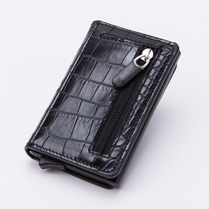 Anti-Theft Antimagnetic Card Case Aluminum Alloy Hand Push Card Holder Coin Purse RFID Credit Card Holder Anti-Theft Antimagnetic Card Case Aluminum Alloy Hand Push Card Holder Coin Purse RFID Credit Card Holder