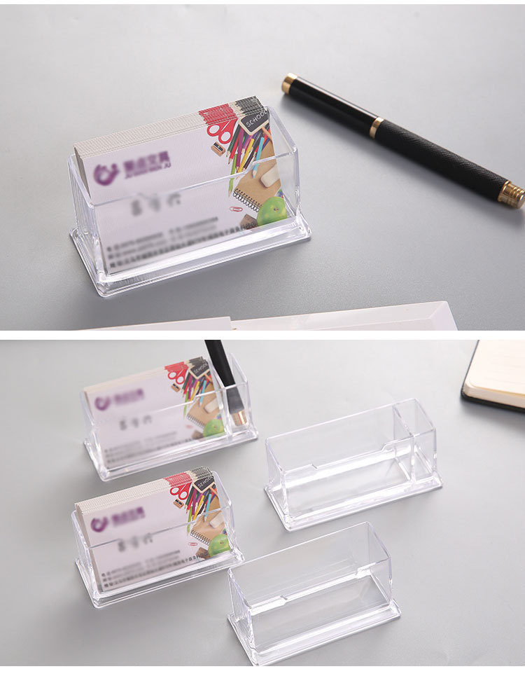 Judian Stationery Acrylic Desktop Name Card Pedestal Transparent Desktop Business Card Case Storage Box Men and Women Business Business Card Holder Judian Stationery Acrylic Desktop Name Card Pedestal Transparent Desktop Business Card Case Storage Box Men and Women Business Business Card Holder