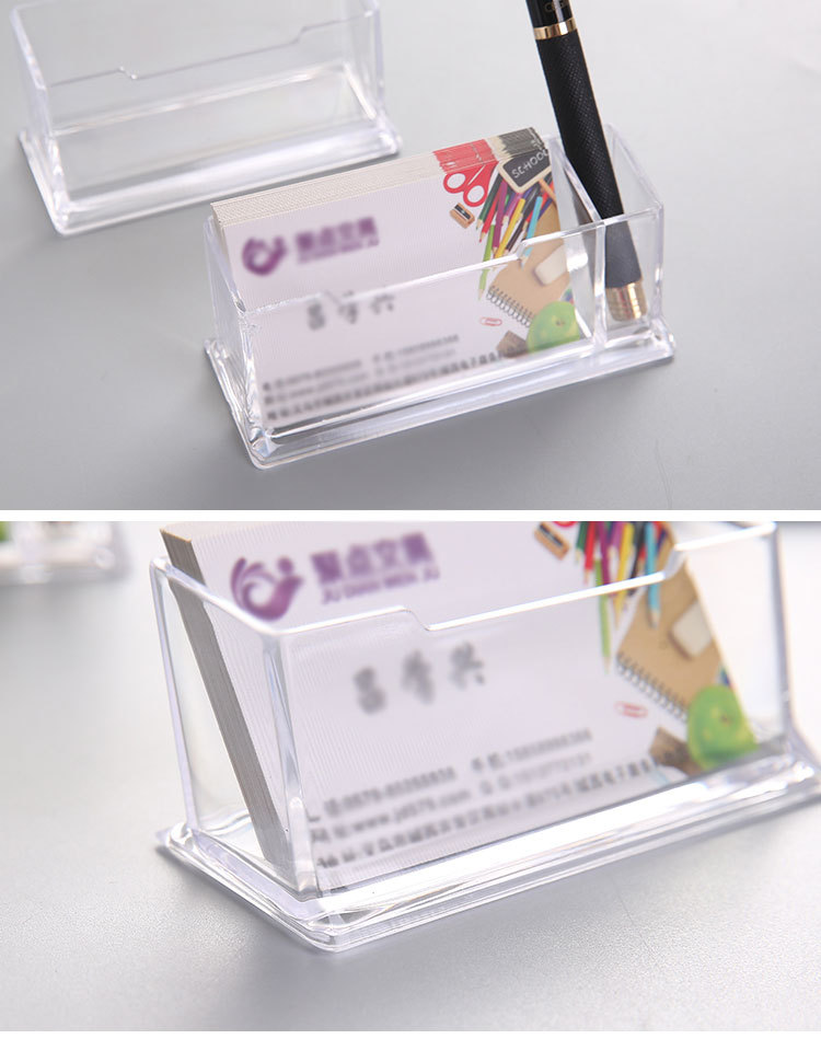 Judian Stationery Acrylic Desktop Name Card Pedestal Transparent Desktop Business Card Case Storage Box Men and Women Business Business Card Holder Judian Stationery Acrylic Desktop Name Card Pedestal Transparent Desktop Business Card Case Storage Box Men and Women Business Business Card Holder